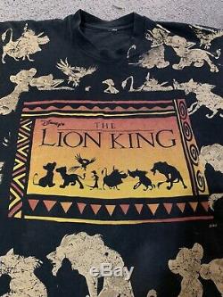 Original Disney Le Roi Lion Vintage Promo T-shirt XL Film Disney Fits Rare