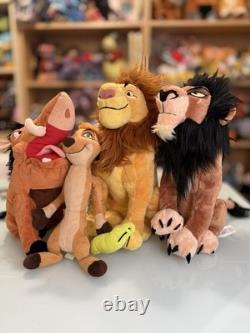 Peluche douce Disney estampillée Le Roi Lion Scar Mufasa Pumbaa Timon Rafiki ours en peluche