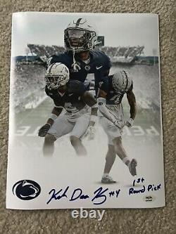 Photo signée 11x14 de Kalen King Penn State Nittany Lions Nom complet Autographe PSA