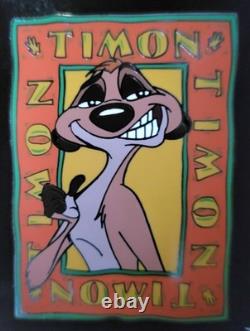 Pins de vente aux enchères Disney Le Roi Lion, édition limitée 100. Rafiki, Timon, Pumbaa 6 x 4 cm