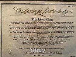 Preuve de pub très rare #16/50 Disney Cellule peinte à la main Le Roi Lion 1ère édition d'occasion