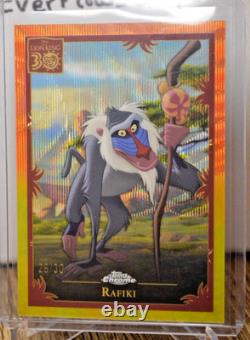 RAFIKI 2024 Topps Chrome Disney Le Roi Lion 30e anniversaire ? VAGUE ORANGE ET JAUNE /30