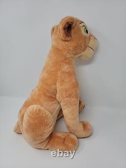 RARE 2011 Disney Store Le Roi Lion Simba et Nala Adulte Grand Peluche Collectible 18 pouces