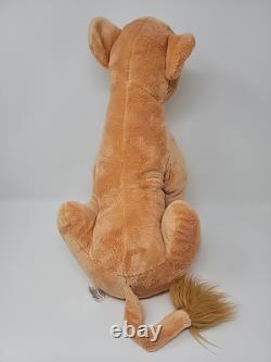 RARE 2011 Disney Store Le Roi Lion Simba et Nala Adulte Grand Peluche Collectible 18 pouces