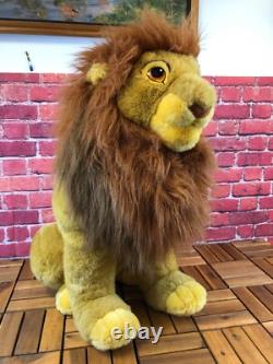 RARE DISNEY STORE LE ROI LION Grand MUFASA SIMBA Jouet en Peluche 66 cm de Haut