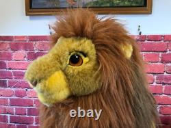 RARE DISNEY STORE LE ROI LION Grand MUFASA SIMBA Jouet en Peluche 66 cm de Haut