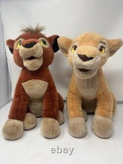 RARE HTF Kovu et Kiara peluche assise de 16 pouces Disney Le Roi Lion II : La Garde de Simba