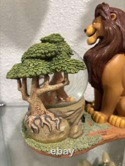 RARE boule à neige Disney Le Roi Lion Mufasa / Simba Je ne peux pas attendre d’être roi