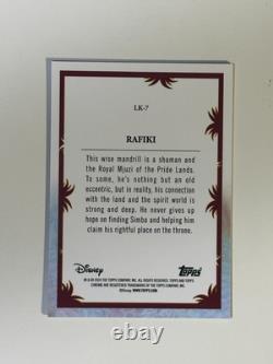 Rafiki Topps Chrome Disney 2024 Le Roi Lion 30ème Anniversaire Parallèle /25