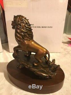 Rare! Disney Cast Service Award Bronze Membre 20 Ans Simba Le Roi Lion Figurine
