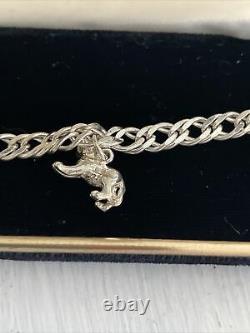 Rare Disney Le Roi Lion 925 Argent Sterling 5 Bracelet De Charme