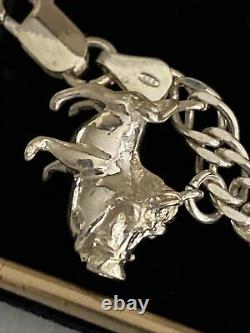 Rare Disney Le Roi Lion 925 Argent Sterling 5 Bracelet De Charme