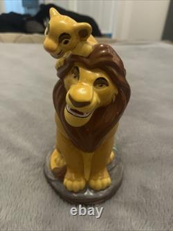 Rare Disney Le Roi Lion Mufasa et Simba Tirelire en Céramique