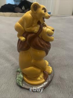 Rare Disney Le Roi Lion Mufasa et Simba Tirelire en Céramique
