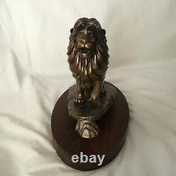 Rare Disney Le Roi Lion Simba Figure Pride King Figurine Statue En Bronze Métal