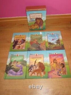 Rare Disney Le Roi Lion - Six Nouvelles Aventures 1994 Coffret de Livres Reliés par Grolier