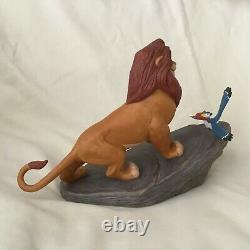 Rare Disney Lion Roi Mufasa The King & Zazu Figures Statue Figurines