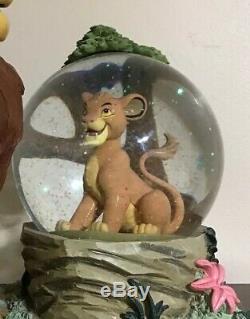 Rare Disney Store 28565 Roi Lion Mufasa Et Simba Musical Snow Globe