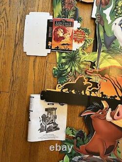 Rare Lion King 2 Simbas Pride Disney Video Store Display Stand Up Vhs Box Signe