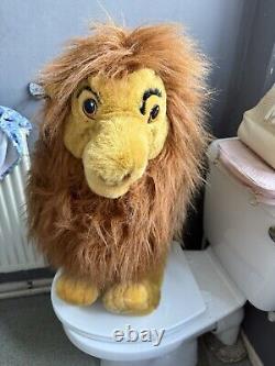 Rare Peluche Douce Simba du Roi Lion Vintage de Walt Disney World 26 Pouces de Haut