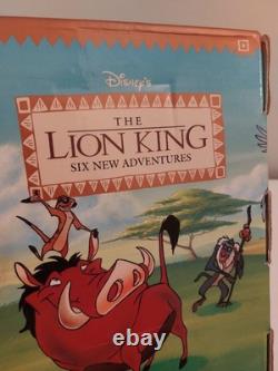 Rare Vintage 1994 Grolier Disney Le Roi Lion Six Nouvelles Aventures Coffret de Livres