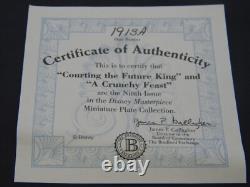 Rare ensemble de 2 mini-assiettes Braford Exchange Disney Le Roi Lion avec boîte et certificat d’authenticité