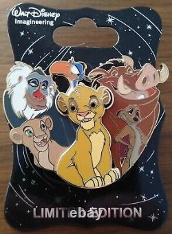Regroupement de personnages de WDI Le Roi Lion Simba Nala Timon Pumbaa Disney Pin LE 250