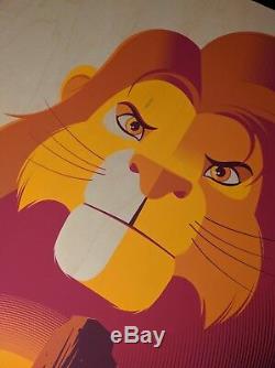 Roi Lion Roi Variante En Bois Tom Whalen Affiche Disney Pixar Imprimé Art Simba