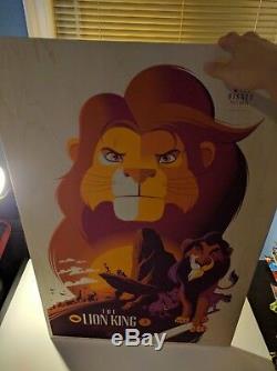 Roi Lion Roi Variante En Bois Tom Whalen Affiche Disney Pixar Imprimé Art Simba