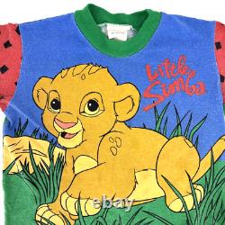 Rompers Vintage Disney Le Roi Lion Imprimé Intégral Bébé Simba Années 1990 18 Mois
