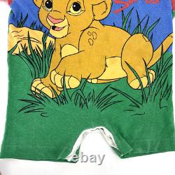 Rompers Vintage Disney Le Roi Lion Imprimé Intégral Bébé Simba Années 1990 18 Mois