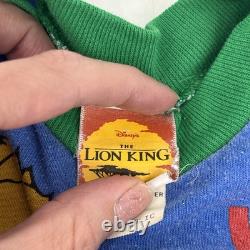 Rompers Vintage Disney Le Roi Lion Imprimé Intégral Bébé Simba Années 1990 18 Mois