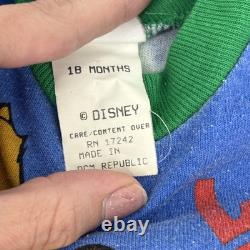 Rompers Vintage Disney Le Roi Lion Imprimé Intégral Bébé Simba Années 1990 18 Mois