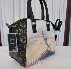 Sac à main et portefeuille Disney Loungefly Le Roi Lion Aquarelle Rocher des Fiertés Neuf avec étiquettes