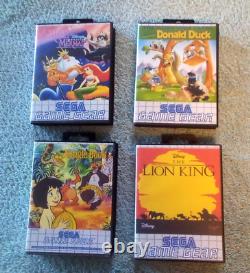 Sega Game Gear 4 jeux Disney bundle 1 Le Roi Lion, Le Livre de la Jungle, La Petite Sirène