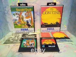 Sega Game Gear 4 jeux Disney bundle 1 Le Roi Lion, Le Livre de la Jungle, La Petite Sirène