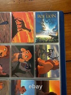 Série complète de cartes à échanger du Roi Lion 1 & 2 avec le classeur Ex de Disney & édition française
