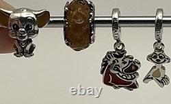 Set de charms Pandora Disney Le Roi Lion Simba Timon Pumbaa S925 ALE Authentique