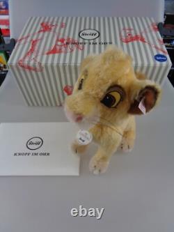 Steiff Lion Simba 355363 24cm Disney Le Roi Lion 2019 Édition Limitée (7996)