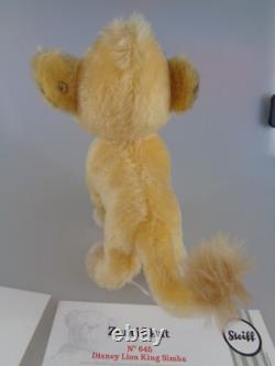 Steiff Lion Simba 355363 24cm Disney Le Roi Lion 2019 Édition Limitée (7996)