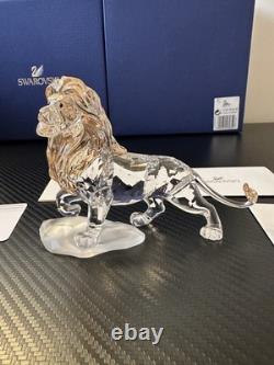 Swarovski Disney Le Roi Lion Mufasa 1048265 – Figurine en cristal retirée de la collection, avec boîte et certificat d’authenticité