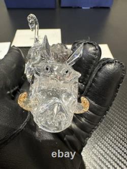 Swarovski Disney Le Roi Lion Pumbaa 1049784 Figurine en cristal retirée avec boîte et certificat d’authenticité