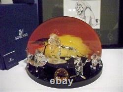 Swarovski Disney Lion King Ensemble Complet De 6 Pièces + Lithographie Encadrée Très Rare