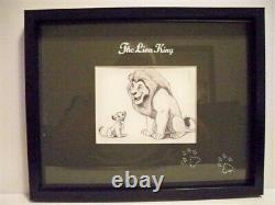 Swarovski Disney Lion King Ensemble Complet De 6 Pièces + Lithographie Encadrée Très Rare