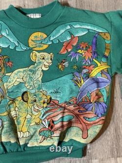 Sweat-shirt Crewneck Enfant Vintage Le Roi Lion AOP Estimations Estampées