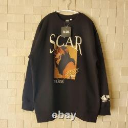 Sweat-shirt à doublure en polaire Scar des méchants de Disney Le Roi Lion, broderie partielle L Sweat-shirt à doublure en polaire Scar des méchants de Disney Le Roi Lion, broderie partielle L