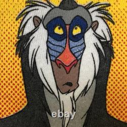 Sweatshirt Vintage des années 90 Disney Le Roi Lion Rafiki Taille M Blanc Pull de Film