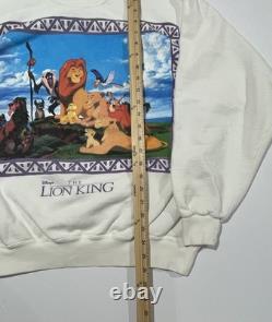 Sweatshirt promotionnel vintage des années 90 Disney Le Roi Lion Simba taille large