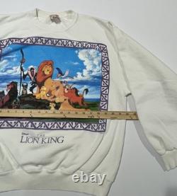 Sweatshirt promotionnel vintage des années 90 Disney Le Roi Lion Simba taille large