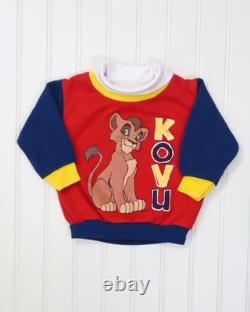 Sweatshirt vintage Disney Le Roi Lion Kovu pour tout-petit 12M RARE style années 90 personnage